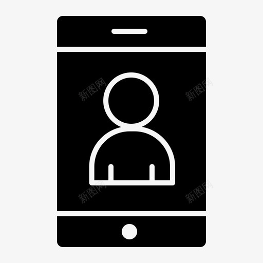 移动手机用户图标svg_新图网 https://ixintu.com 媒体 手机 用户 社交 移动 网络