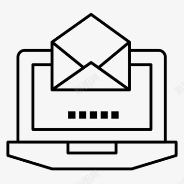 服务器笔记本电脑邮件图标图标