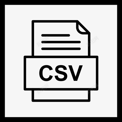 csv文件文件图标格式文件类型svg_新图网 https://ixintu.com 41种文件格式 csv文件文件图标 文件类型 格式
