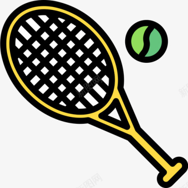 网球教育157线性颜色图标图标