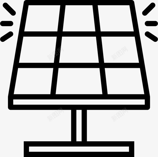 太阳能电池板eco15线性图标svg_新图网 https://ixintu.com eco 太阳能 电池板 线性