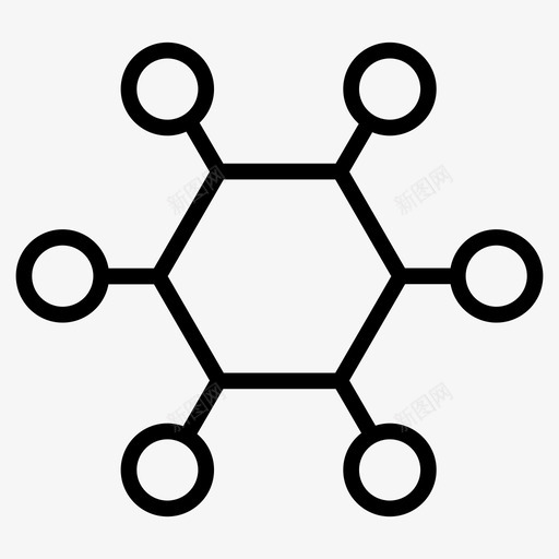 分子原子电子图标svg_新图网 https://ixintu.com 分子 原子 实验室 实验室设备线图标 电子 结构