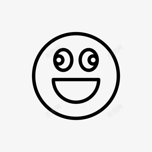 微笑表情情绪图标svg_新图网 https://ixintu.com 微笑 情绪 表情 表情线