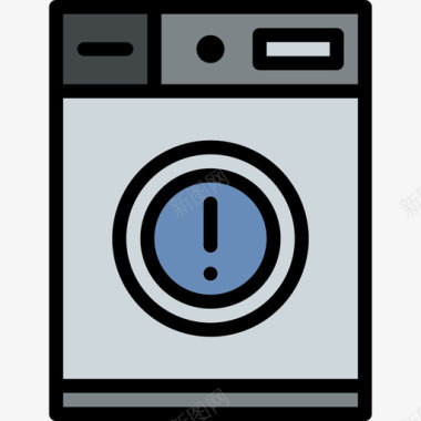 洗衣机洗衣房18原色图标图标