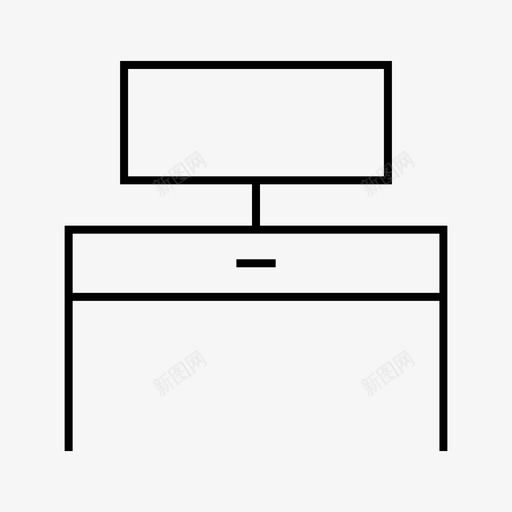 室内家具桌子图标svg_新图网 https://ixintu.com 室内 家具 桌子