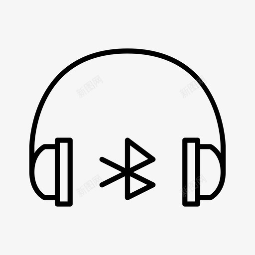 蓝牙耳机无线图标svg_新图网 https://ixintu.com 无线 耳机 蓝牙 音乐