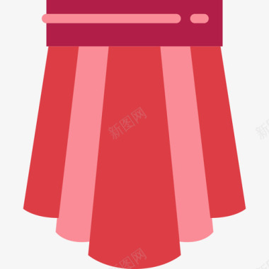 裙子时尚8扁平图标图标