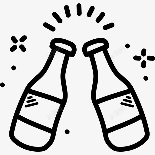 啤酒酒瓶子图标svg_新图网 https://ixintu.com 啤酒 派对 烤面包 父亲节涂鸦 瓶子 酒 饮料