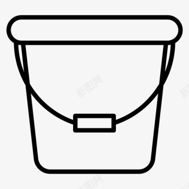 水桶清洁卫生图标图标