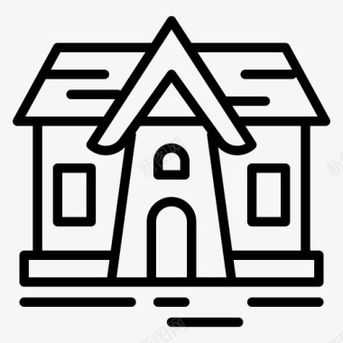 建筑房屋房地产图标图标