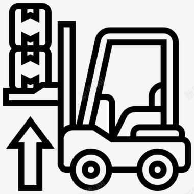 叉车物流运输图标图标