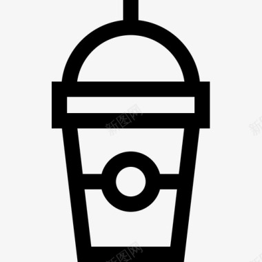 纸杯12号咖啡厅直线型图标图标