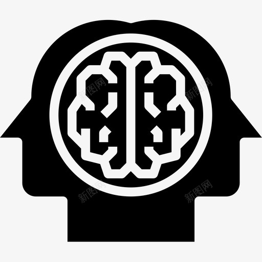 学习大脑概念2填充图标svg_新图网 https://ixintu.com 填充 大脑 学习 概念