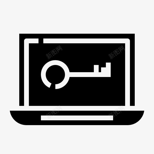 锁笔记本密码图标svg_新图网 https://ixintu.com 保护 元素 商务 安全 密码 笔记本