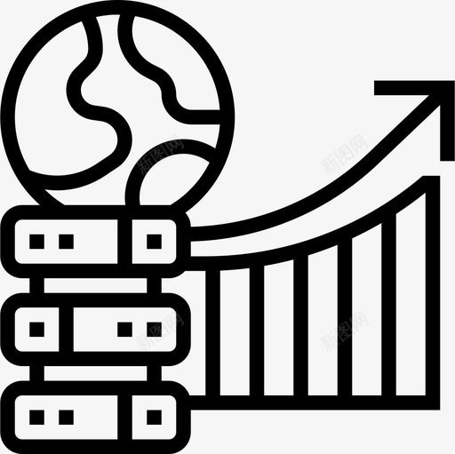 大数据数据分析4线性图标svg_新图网 https://ixintu.com 大数据 数据分析4 线性
