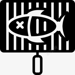 烧烤填充鱼烧烤2填充图标高清图片