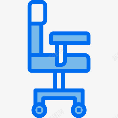 椅子家具蓝色图标图标