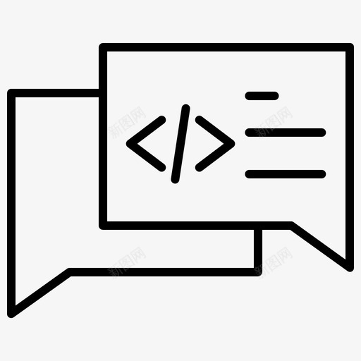 聊天编码开发图标svg_新图网 https://ixintu.com 开发 编码 聊天 软件