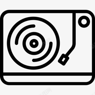 录音机音乐66线性图标图标