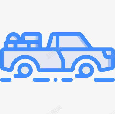 卡车探险运动17蓝色图标图标