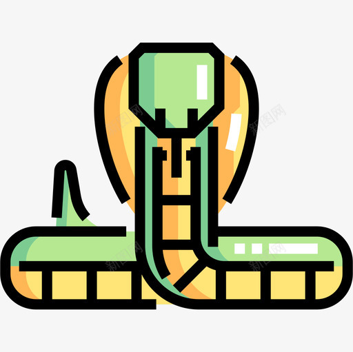 眼镜蛇埃及17线形颜色图标svg_新图网 https://ixintu.com 埃及 眼镜蛇 线形 颜色