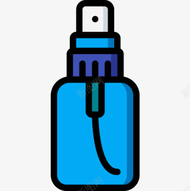 喷雾瓶容器5线性颜色图标图标