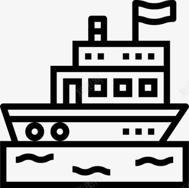 船运输151直线图标图标