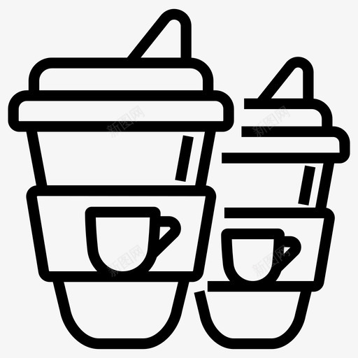 可重复使用的咖啡杯咖啡容器咖啡杯图标svg_新图网 https://ixintu.com 一次性 使用 咖啡 咖啡杯 外卖 容器 浪费 用的 线图 重复 饮料