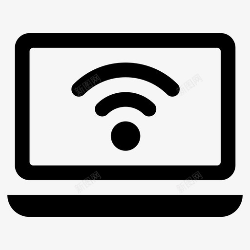 wifi连接已连接笔记本电脑已连接互联网图标svg_新图网 https://ixintu.com web wifi 互联网 信号 图标 字形 无线 电脑 笔记本 连接