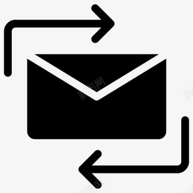 重新发送邮件电子邮件转发邮件图标图标