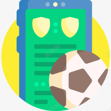 应用程序足球38平坦图标图标