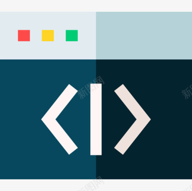 代码编程33平面图标图标