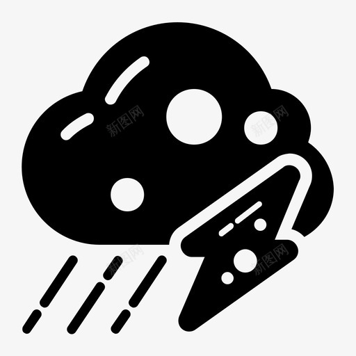 雷雨图标雨svg_新图网 https://ixintu.com 图标 天气 设计 雷雨