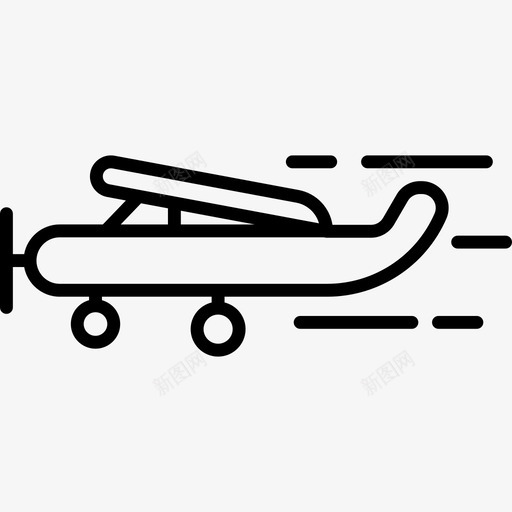 螺旋桨飞机飞机飞行图标svg_新图网 https://ixintu.com 螺旋桨飞机 运输 飞机 飞行