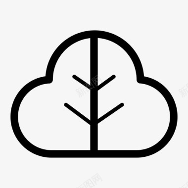 植物云生态回收图标图标