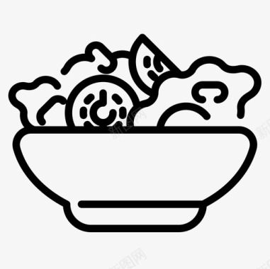 沙拉纯素食品3直系图标图标