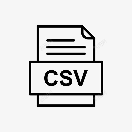 csv文件文件图标文件类型格式svg_新图网 https://ixintu.com 41种 csv 图标 文件 格式 类型