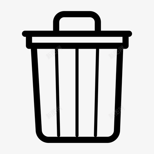 垃圾桶垃圾箱办公室图标svg_新图网 https://ixintu.com 办公室 回收站 垃圾桶 垃圾箱 工作场所