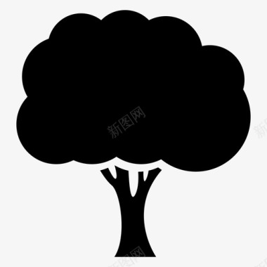 树森林花园图标图标