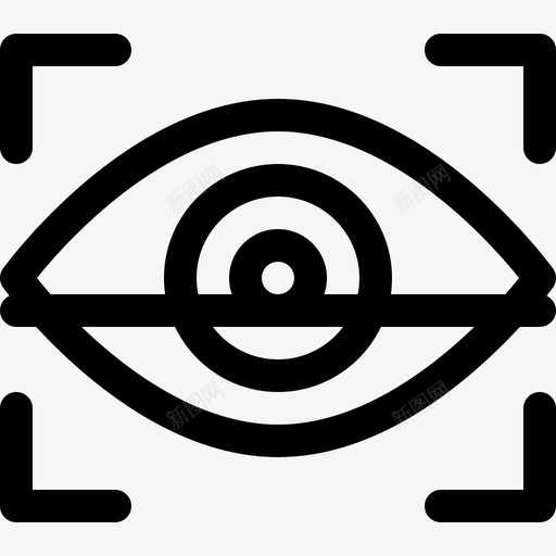 眼部扫描犯罪调查24小时直线型图标svg_新图网 https://ixintu.com 犯罪调查24小时 直线型 眼部扫描