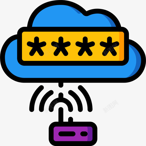 Wifi网络安全16线性彩色图标svg_新图网 https://ixintu.com Wifi 线性彩色 网络安全16