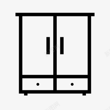 橱柜抽屉家具图标图标