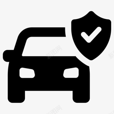 汽车保险安全图标图标
