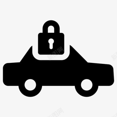 锁定车辆保护安全图标图标