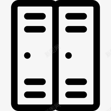 储物柜安全防护10线性图标图标