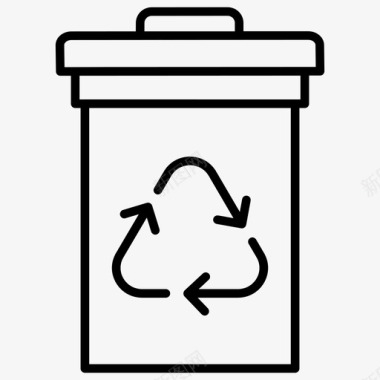 回收站垃圾箱废物回收图标图标