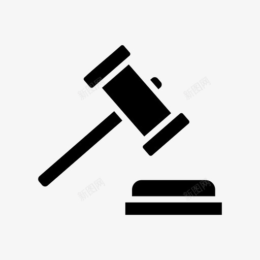 锤子拍卖投标图标svg_新图网 https://ixintu.com 司法 投标 拍卖 法律 锤子