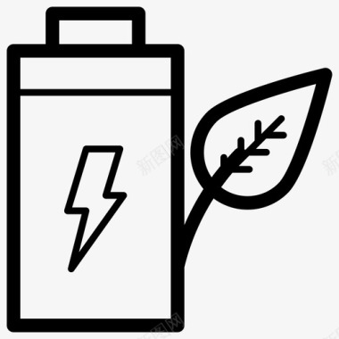 生态电池电力存储电子设备图标图标