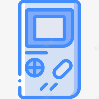 Gameboy电脑游戏5蓝色图标图标