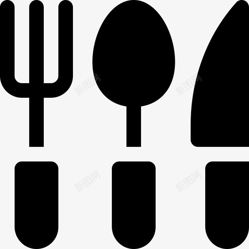 Fork餐厅77已满图标svg_新图网 https://ixintu.com Fork 已满 餐厅